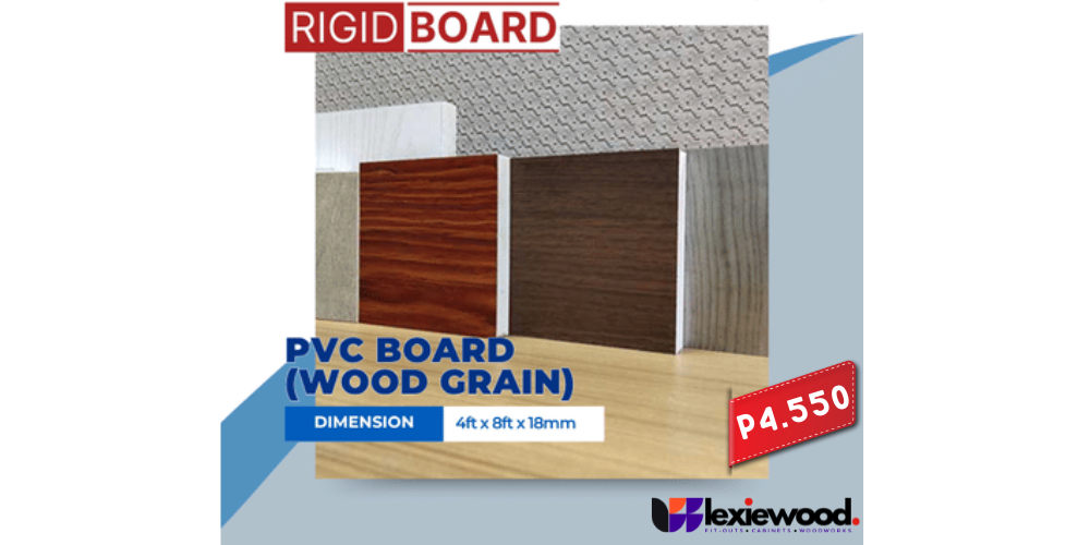 LAMINATED PVC BOARD 18MM 2F WOOD GRAIN