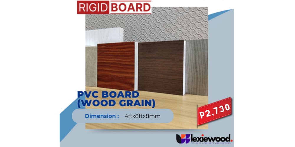 LAMINATED PVC BOARD 18MM 2F WOOD GRAIN