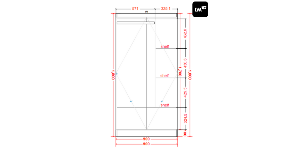 Space Saver Bedroom Cabinet