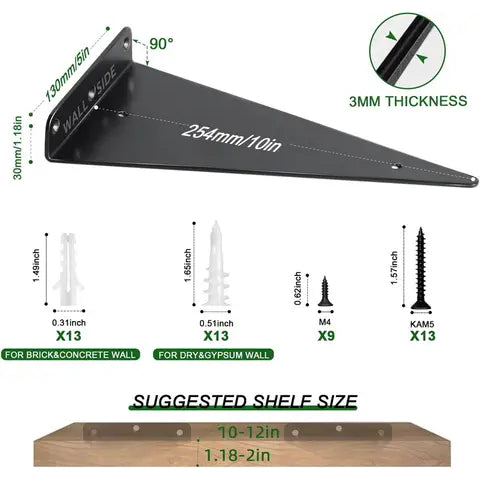 Metal Shelf Support Bracket