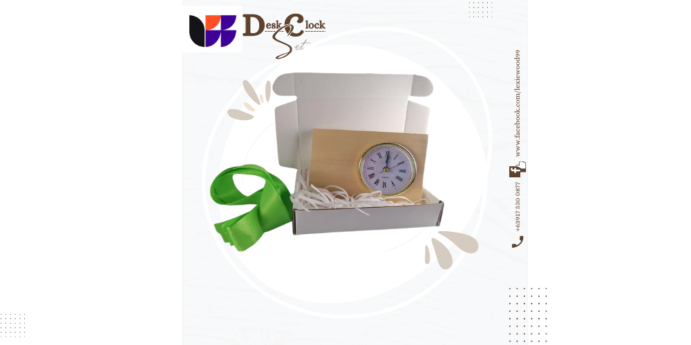 Blank Desk Clock and Stand For Engraving