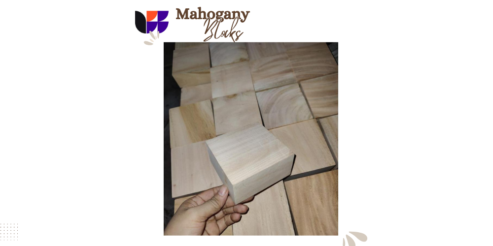 Lexiewood Unfinished Mahogany Blocks for your Craft and DIY project