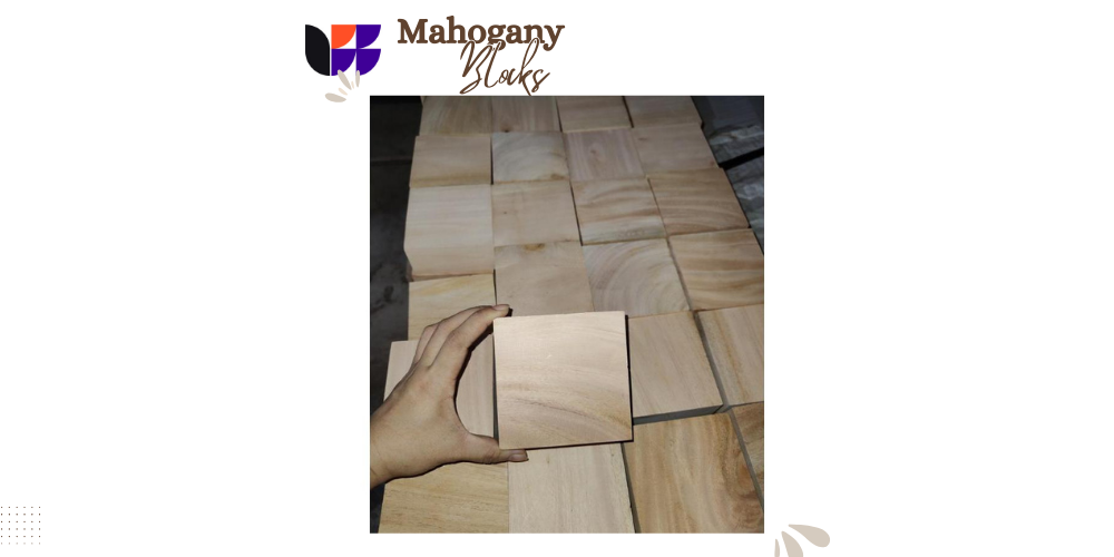 Lexiewood Unfinished Mahogany Blocks for your Craft and DIY project