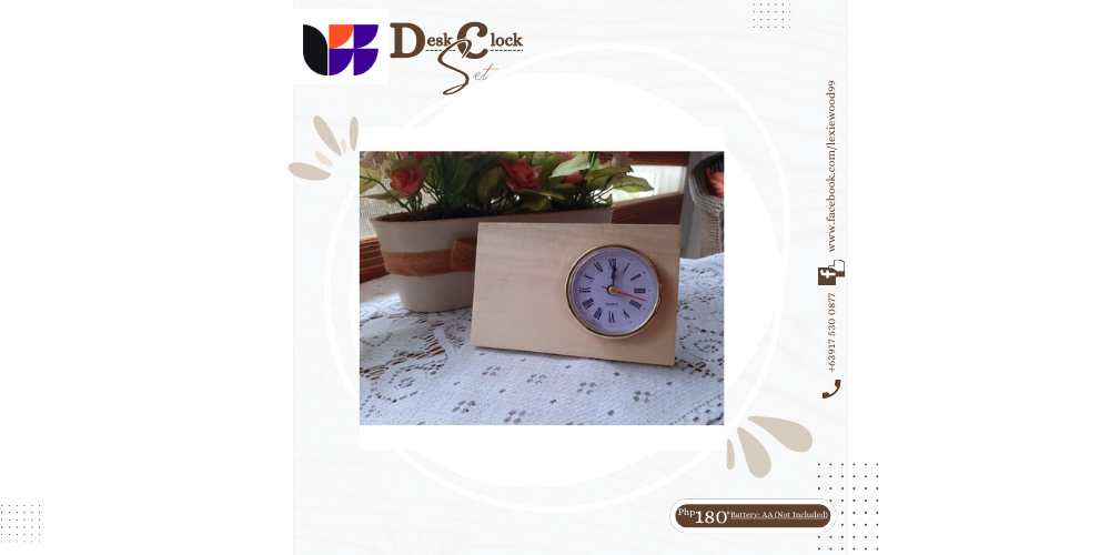 Blank Desk Clock and Stand For Engraving