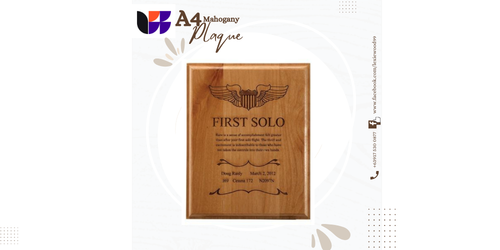 A4 Mahogany Plaque Blank  –  Premium Wood for Engraving &amp; Awards