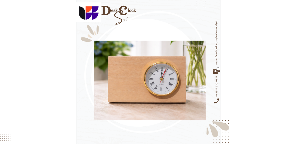 Blank Desk Clock and Stand For Engraving