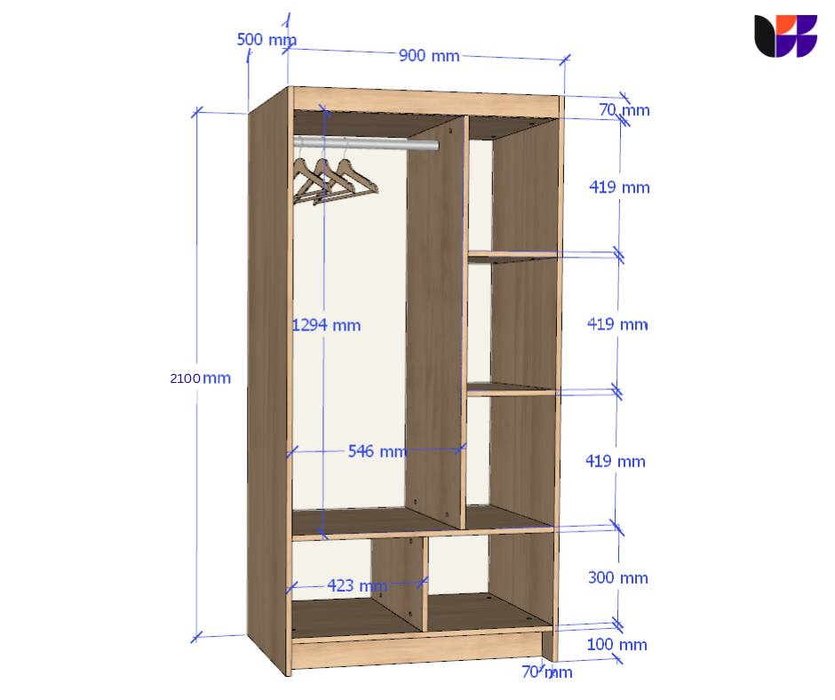 LEX DIY 2 DOOR "FIT & LOCK" CABINET