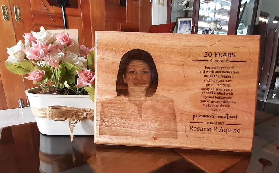 Laser Engraved Plaque with Picture A4 SIZE