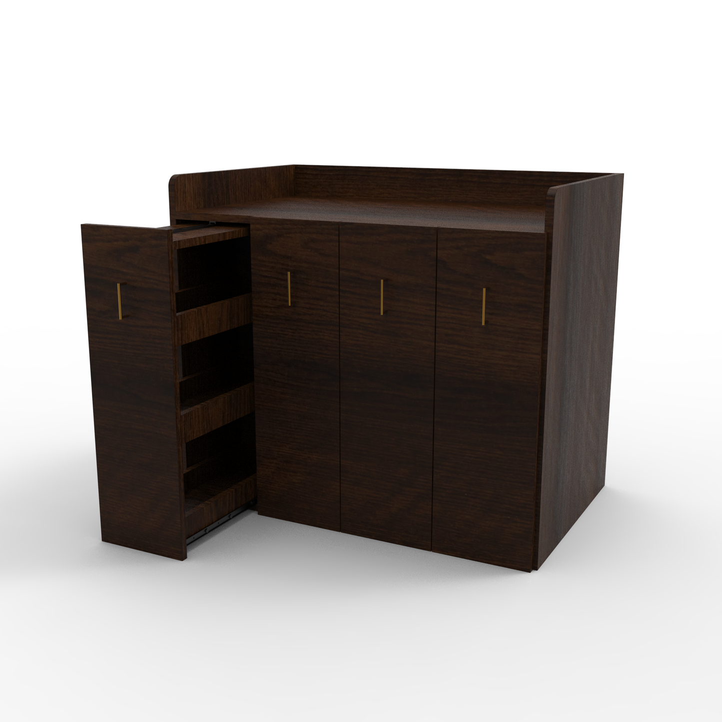 LEXIE WOOD VERTICAL PULLOUT CABINET (3 Days Pre Order)