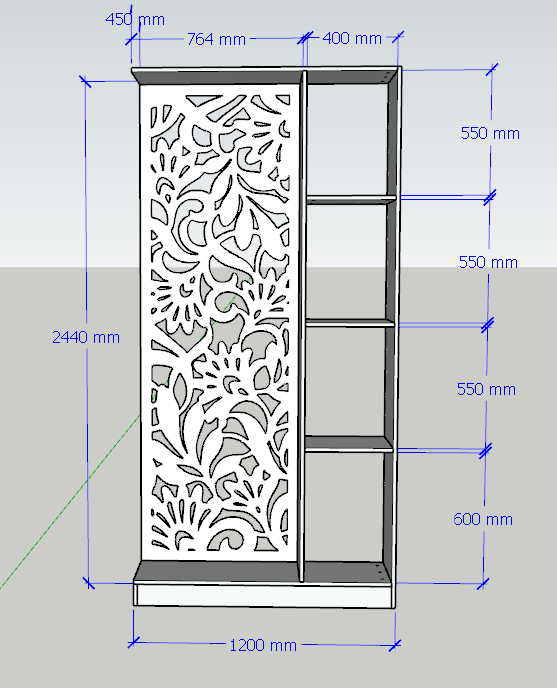 Sala Divider w/ Shelves