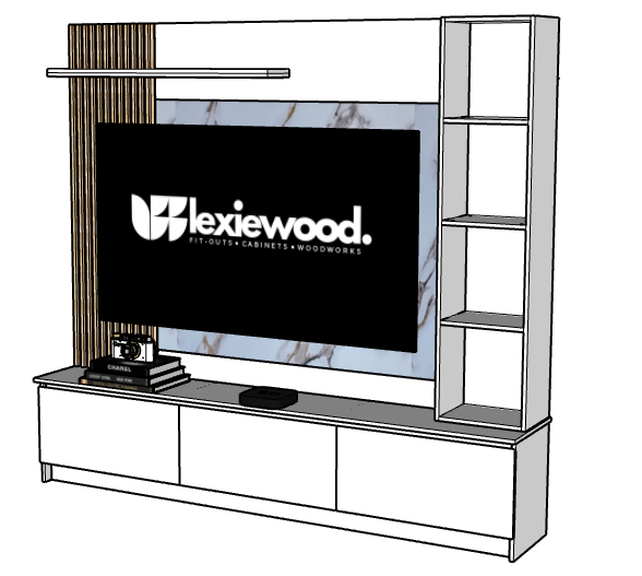 MODERN TV CABINET WALL MOUNTED V3