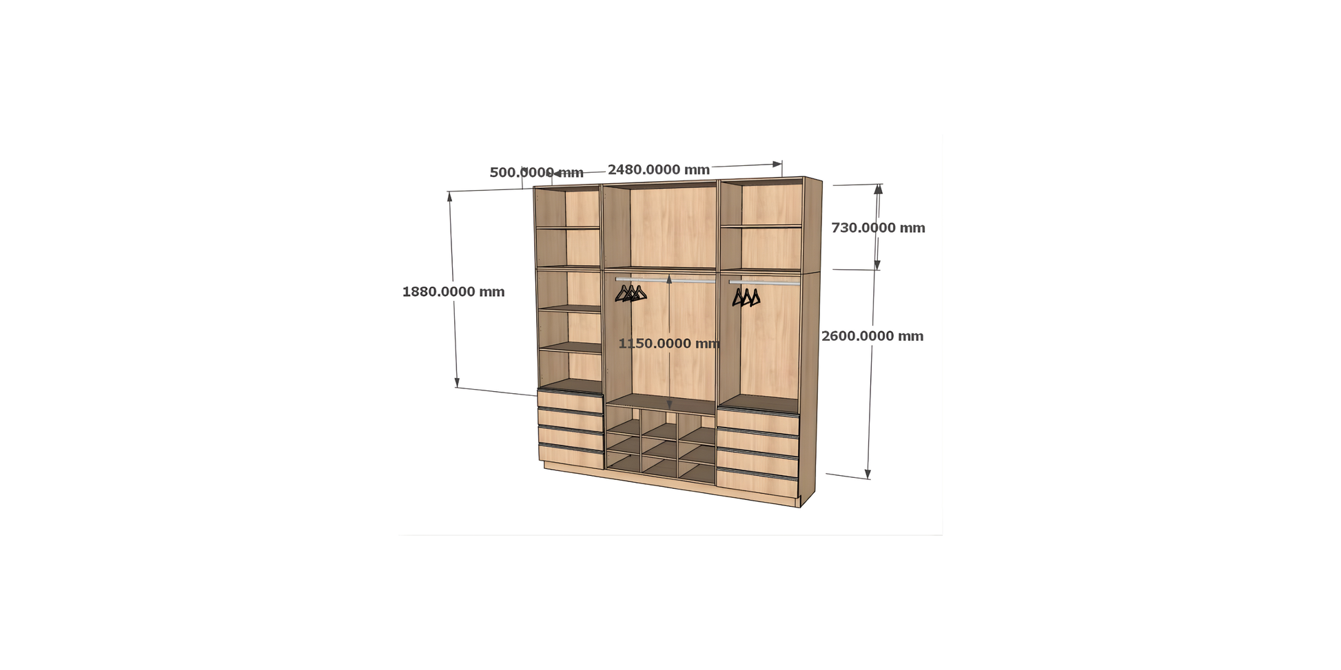 LEX Master Wardrobe Cabinet (Pre Order 5 Days)