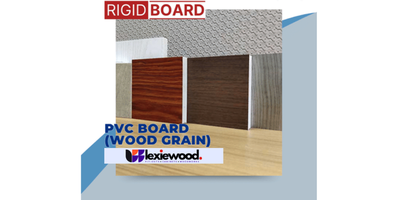 LAMINATED PVC BOARD 18MM 2F WOOD GRAIN