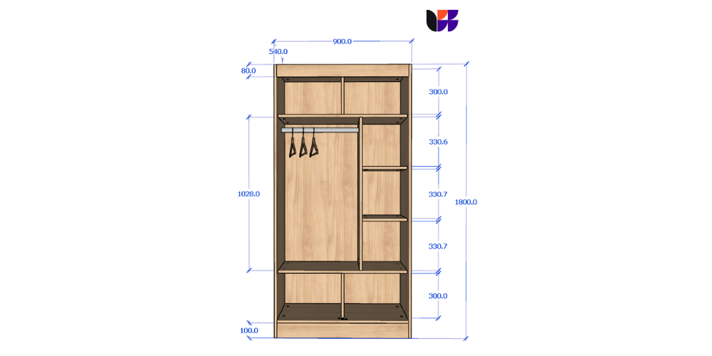 Space Saver Bedroom Cabinet