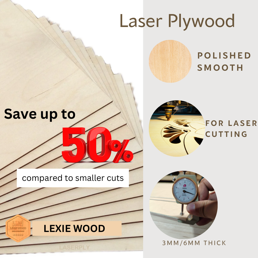 Lexie Wood Premium Bass plywood Whole sheet 4x8 Feet