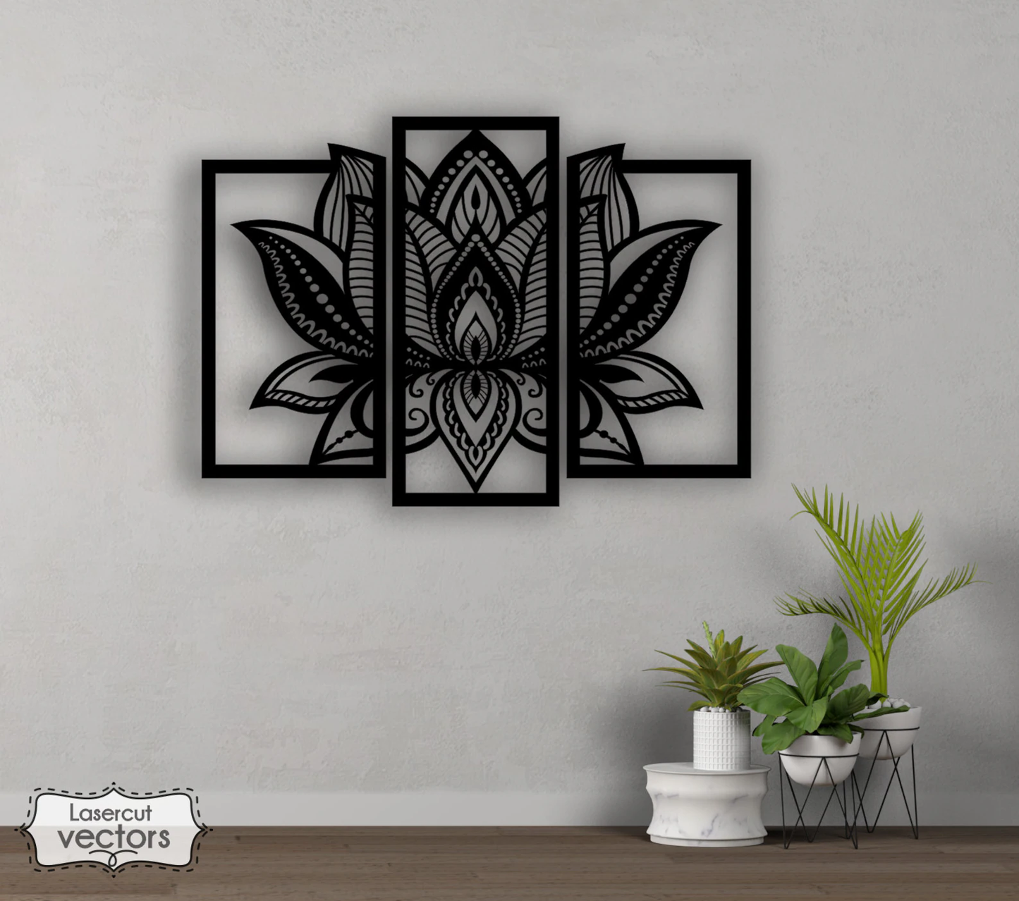 WALL DECOR LOUTS FLOWER MANDALA