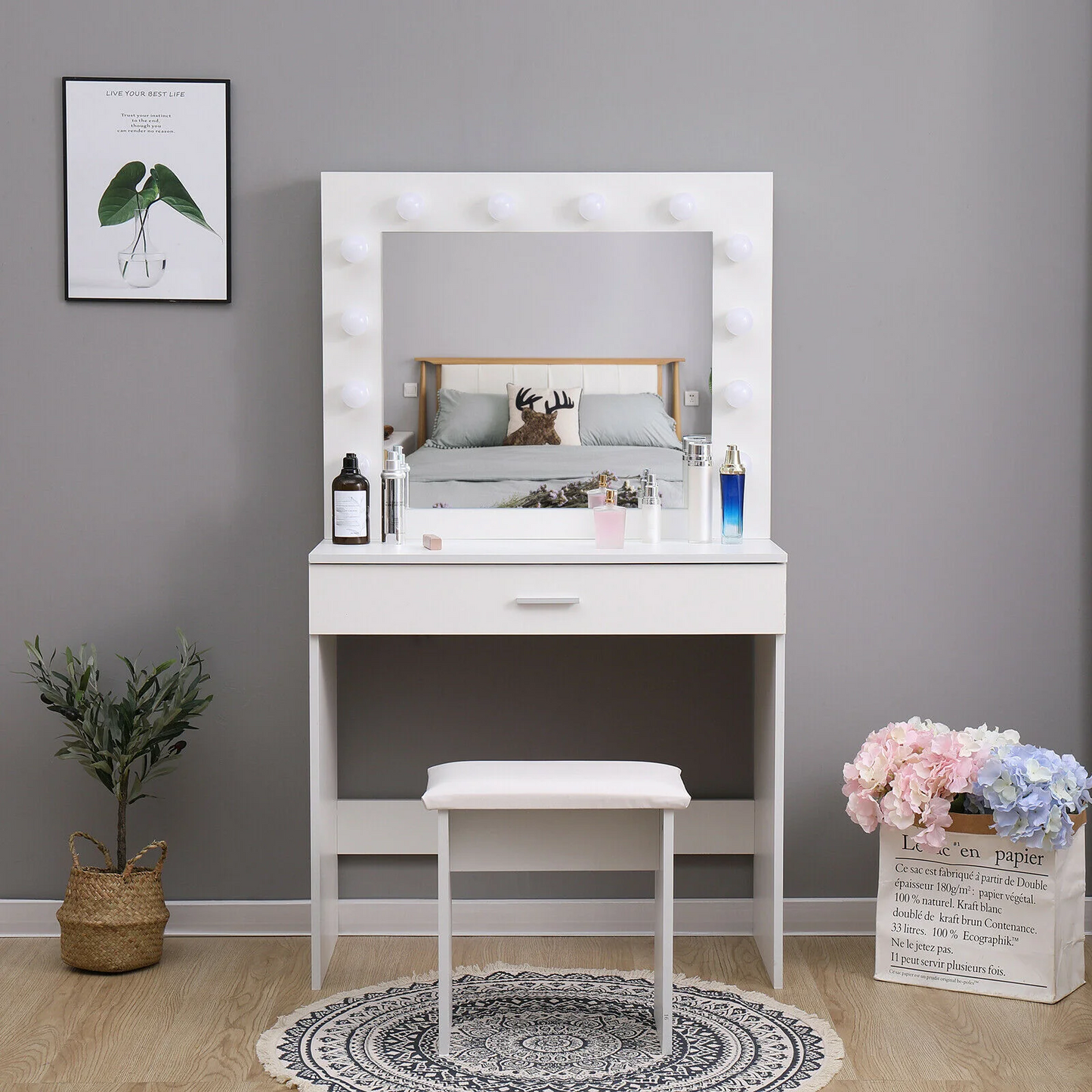 LEX White Vanity Dresser (3 Days Pre Order)